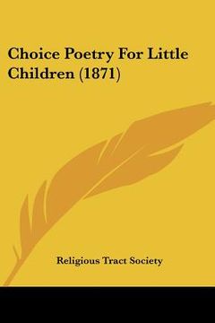 portada choice poetry for little children (1871) (en Inglés)