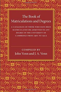 portada The Book of Matriculations and Degrees (en Inglés)