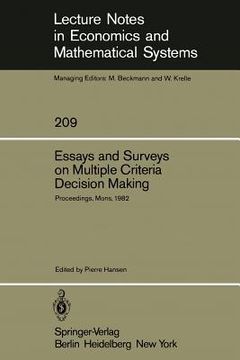 portada essays and surveys on multiple criteria decision making: proceedings of the fifth international conference on multiple criteria decision making, mons,