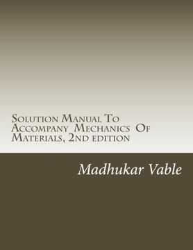 portada Solution Manual to Accompany Mechanics of Materials, 2nd Edition (in English)