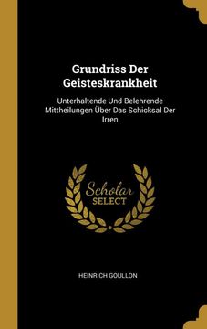 portada Grundriss der Geisteskrankheit: Unterhaltende und Belehrende Mittheilungen Über das Schicksal der Irren (in German)