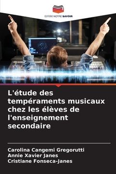 portada L'étude des tempéraments musicaux chez les élèves de l'enseignement secondaire (en Francés)