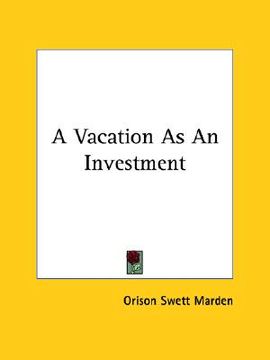 portada a vacation as an investment (en Inglés)