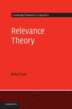portada Relevance Theory Hardback (Cambridge Textbooks in Linguistics) (en Inglés)