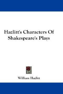 portada hazlitt's characters of shakespeare's plays