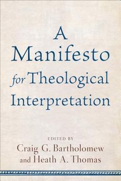 portada Manifesto for Theological Interpretation (en Inglés)