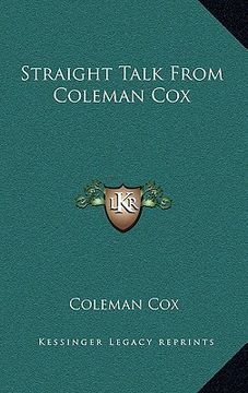 portada straight talk from coleman cox (en Inglés)