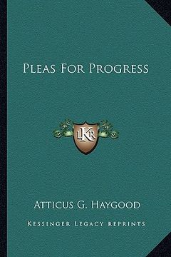 portada pleas for progress (en Inglés)