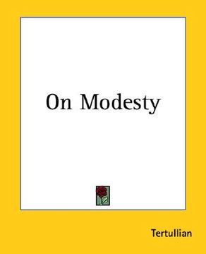 portada on modesty (en Inglés)