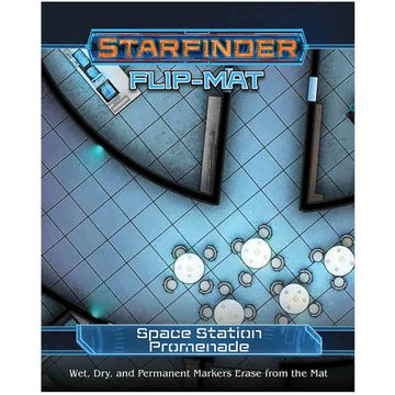 portada Paizo Inc. Starfinder: Flip-Mat - Space Station Promenade - 24"X30" Unfolded, Double-Sided, Tabletop rpg (in English)