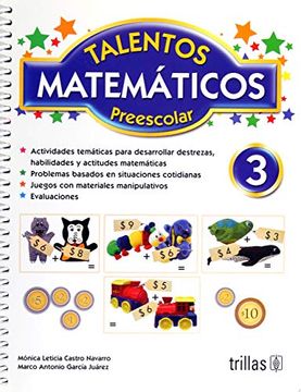 portada Talentos Matematicos, Preescolar 3