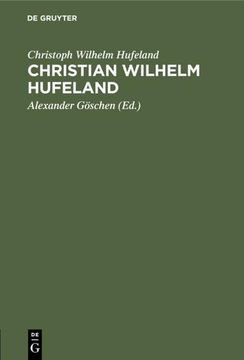 portada Christian Wilhelm Hufeland (en Alemán)