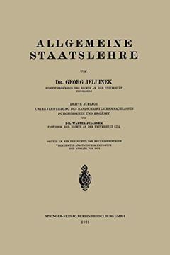 portada Allgemeine Staatslehre (in German)