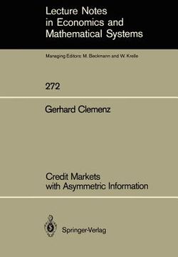 portada credit markets with asymmetric information (en Inglés)