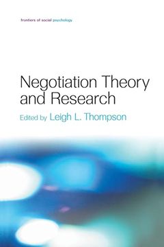 portada Negotiation Theory and Research (Frontiers of Social Psychology) (en Inglés)