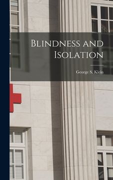portada Blindness and Isolation (in English)