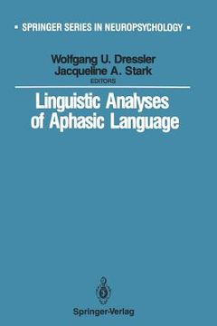 portada linguistic analyses of aphasic language (en Inglés)