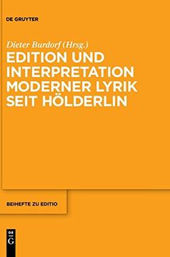 portada Edition und Interpretation Moderner Lyrik Seit Hölderlin (Editio (in German)