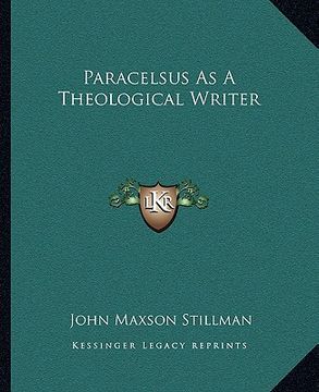 portada paracelsus as a theological writer (en Inglés)