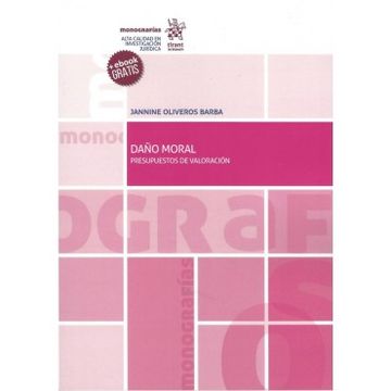 portada Daño Moral: Presupuestos de Valoración (in Spanish)