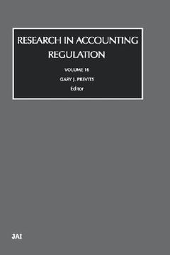 portada research in accounting regulation (en Inglés)