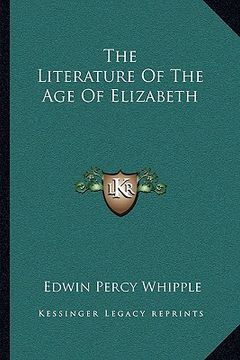 portada the literature of the age of elizabeth