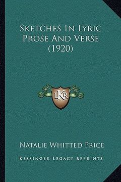 portada sketches in lyric prose and verse (1920) (in English)