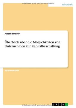 portada Überblick über die Möglichkeiten von Unternehmen zur Kapitalbeschaffung (German Edition)