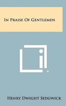 portada in praise of gentlemen (in English)