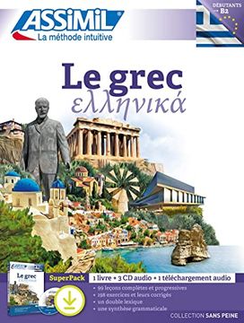 portada Superpack Telechargement le Grec (Livre+ 3 cd Audio + Téléchargement Audio)