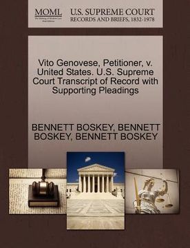 portada vito genovese, petitioner, v. united states. u.s. supreme court transcript of record with supporting pleadings (en Inglés)