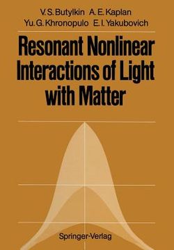 portada resonant nonlinear interactions of light with matter (en Inglés)