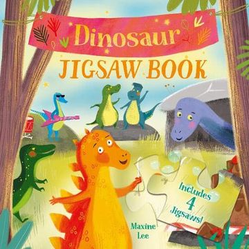 portada Dinosaur Jigsaw Book: Includes 4 Jigsaws! 