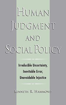 portada Human Judgment and Social Policy (en Inglés)