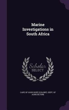 portada Marine Investigations in South Africa (en Inglés)