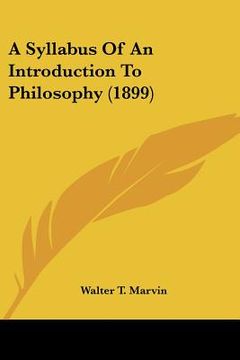 portada a syllabus of an introduction to philosophy (1899) (in English)