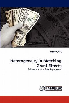 portada heterogeneity in matching grant effects (en Inglés)