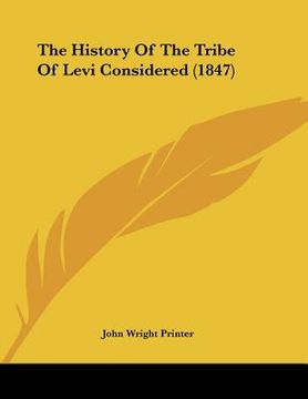 portada the history of the tribe of levi considered (1847) (in English)