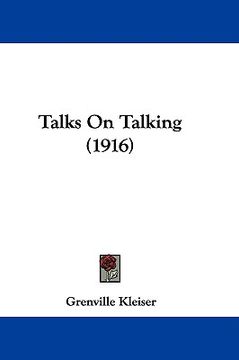 portada talks on talking (1916) (in English)