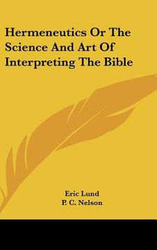 portada hermeneutics or the science and art of interpreting the bible (in English)