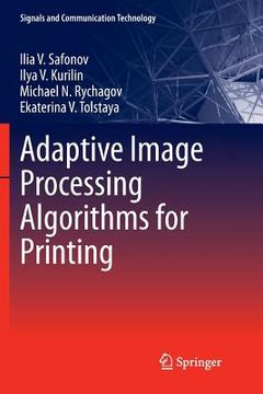 portada Adaptive Image Processing Algorithms for Printing (en Inglés)