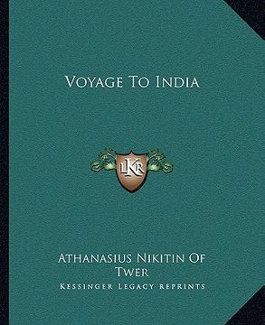 portada voyage to india (en Inglés)