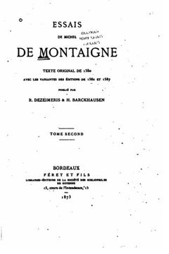 portada Essais de Michel de Montaigne (French Edition)