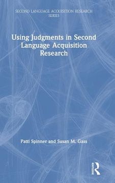 portada Using Judgments In Second Language Acquisition Research (second Language Acquisition Research Series)