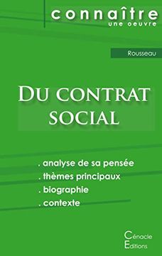 portada Fiche de Lecture du Contrat Social de Rousseau (Analyse Philosophique de Référence et Résumé Complet) (Connaître une Oeuvre) (en Francés)