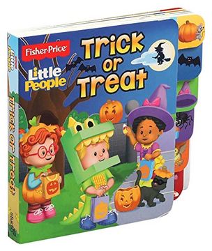 portada Fisher Price Little People: Trick or Treat (Board Books With Tabs) (en Inglés)