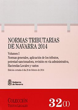 portada Normas Tributarias De Navarra. 2014 (Textos Legales)