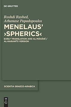 portada Menelaus' >Spherics<: Early Translation and Al-Mahani (in English)