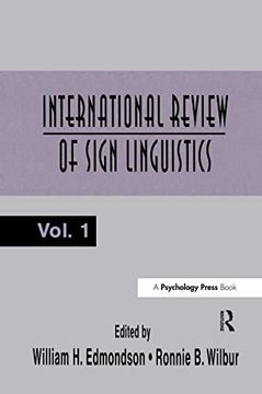 portada International Review of Sign Linguistics: Volume 1