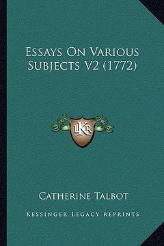 portada essays on various subjects v2 (1772) (en Inglés)